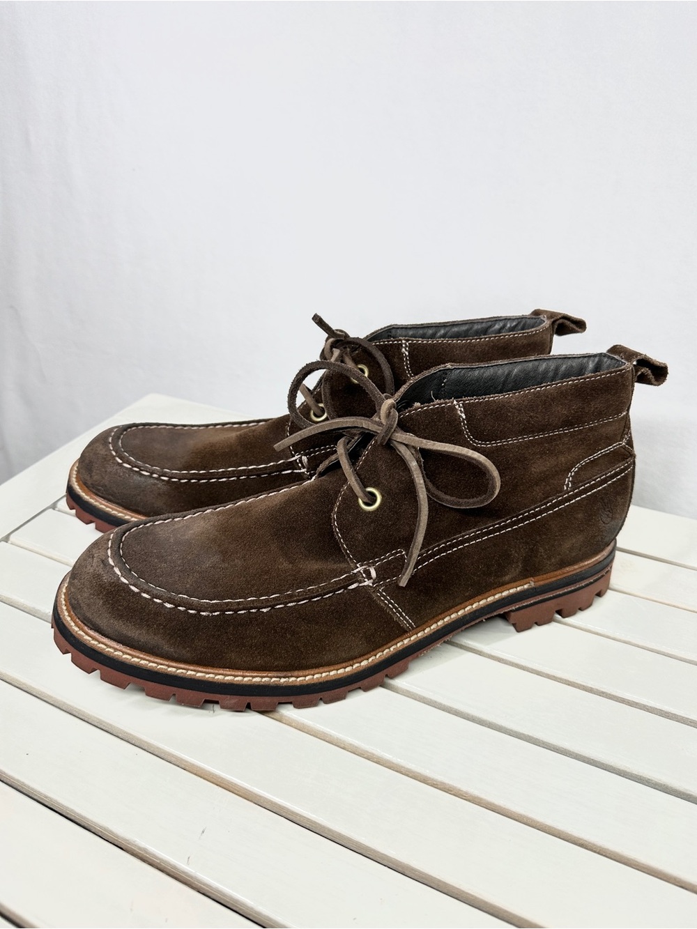 John Varvatos Chukka Boots Brown Suede Leather Size 9